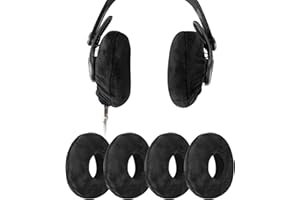 GEEKRIA 2 Pares de Fundas de Terciopelo para Auriculares, Protectores Sanitarios Lavables y elásticos para Almohadillas para Auriculares supraaurales, Cubierta contra el Sudor para Calidez y c