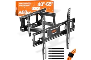 Uchwyt ścienny do telewizora RICOO TV uchylny do 32-55 cali, uniwersalny uchwyt do telewizora S6244, 55 cali+, do 60 kg z maks. VESA 400x400 mm