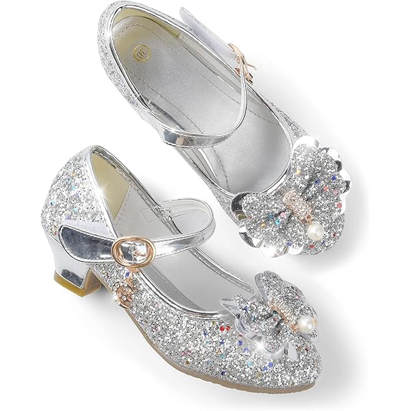 Scarpe Da Principessa ELSA & ANNA Per Bambine - Tacco 3cm Glitterate Per Feste E Costumi - Foto 13