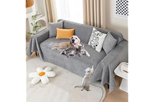 PEXXSUII Sofaüberwürfe Abdeckung Sofaüberwurf Wasserdicht, rutschfest, Langlebig, Vollständig, Sofakissen, Stoff, Sofa Katzenschutz für Haustiere Haare Kinder Floppers Hund Katze Kratzer 230 x 180cm