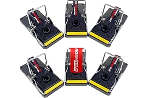 ROSHIELD 6 x Mouse Trap, 6 Pack Heavy Duty Reusable Snap Traps that Kill Instantly, High Sensitive Mice Catcher UK, Safe and Effective Rodent Trap for Indoors and Outdoors, Easy Set-up & Clean