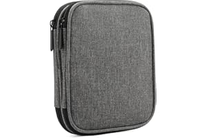 JOZEA Trousse de rangement pour crochet avec fermeture éclair et poches en toile pour diverses aiguilles à crochet, kit d'outils de crochet (gris)