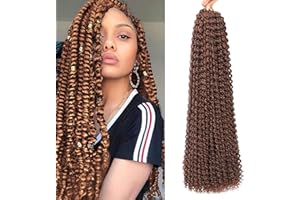 BLISSOURCE Passion Twists Hair 7 packs Vague Eau Crochet Tresses, Passion Twist Crochet Cheveux, Passion Twist Tressage Cheveux Extensions De Cheveux (30)