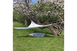 Clara Shade Sails - White Triangle 2m Sun Shade Sail, Conservatory Sail Shades, Pergola Canopy, Garden Sail Canopy Waterproof, Patio Gazebo, Garden Tent, Outdoor Sun Sail Shade, Garden Awning
