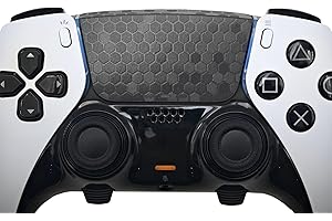 Luck&Link TouchProtect PS5DualSense/Edge Enhanced Texture Skin kompatibel mit Playstation5 Aufkleber für ps5 Touch Trackpad (PS5Edge(2pcs), Waben-Schwarz)