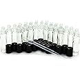 Vivaplex 24, Clear, 10 ml Glass Roll on Perfume Bottles with 3 ml Dropper