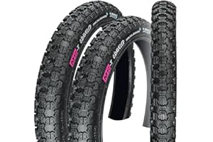 MiRiDER - MR-T Graveler Chunky Black E-Bike Approved Multi Terrain Tyre with Delta Guard Belt, Electric, Folding Bike Tire for Adults, Teenagers, Kids