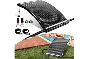 Jopassy 2X Poolheizung Solar, Sonnenkollektor Pool 113 x 69 x 35cm,Solarheizung 10000 L/H,32-40mm Anschluss Solar Poolheizung Erweiterbar,Solaranlage für Warmwasser Gartendusche Pool