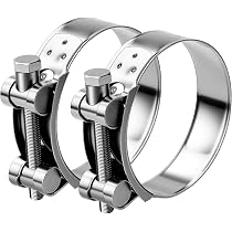 Abrazadera De Escape Para Moto De Acero Inoxidable 304 - Diámetro Interior 44-47 Mm, Para Silenciadores Deslizantes, Anticorrosión