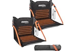 EULANT Inflable Cojín de Asiento con Calefacción, Calefactado Asiento de Estadio con Respaldo,Portátil Plegable Silla para Invierno Camping Playa Kayak Senderismo Eventos Deportivos Conciertos