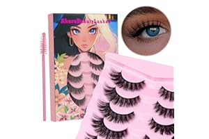 AKARABEAUTYLASHES AKARA Ciglia Finte Naturali 7 Paia 3D Ciglia Finte False Eyelashes Visone Artificiale Ciglia Finte(3D-BN06)
