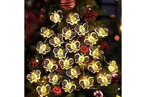 Coquimbo Guirnaldas Luces, 3M 30LED Cadena de Luces de Abeja, Guirnalda Luminosas de Pilas Decoración para Jardín, Terraza, Navidad, Patio, Árbol, Fiesta, Dia del Padre, Interior y Exterior