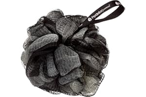 HYDREA LONDON Large Fleur de Douche Exfoliante Noire et Blanche de Qualité Supérieure