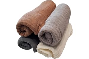 PIPPI MADE WITH LOVE Pippi Mulltücher 4er Pack Spucktücher Organic (mittelbraun/Creme)