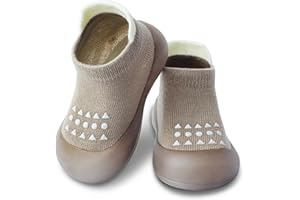 Dookeh Krabbelschuhe Baby, Lauflernschuhe Kinder, Rutschfeste Hüttenschuhe Sockenschuhe für Mädchen Junge