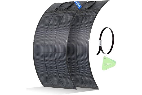 ECO-WORTHY Flexibel solpanel 400 W, ETFE-material, 18 BB, monocell, 25 % hög konvertering för balkong, husvagn, husbil, båt