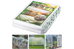 WiMas Rete da giardino Rete anti-insetti Barriera ultra fine per la protezione delle piante in rete per le coltivazioni di ortaggi, fiori, frutta e piante da serra (10x50FT)
