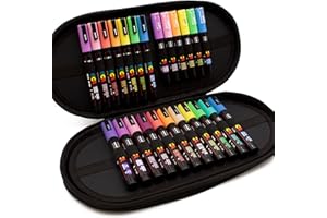 Posca PC-5M / PC-3M / PC-1M - Markery artystyczne - gablota z 24 szt. (zestaw pastelowy)