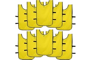 Ronex Sports Pack de Petos de Entrenamiento 10 Unidades para niños, jóvenes y Adultos (Petos Deportivos, Petos de Futbol