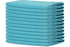 SWEETNEEDLE Sweet Needle - Pack of 12-100% Cotton Oversized Dinner Napkins 45 CM x 45 CM (18 IN x 18 IN), Teal - Heavy weight fabric for daily use with Mitered corners finish, Teal