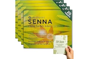 TDY STORE Constipation Relief 7.5mg Tablets Adult - 20 Per Pack - TDY Bundle Including Constipation Relielf & Prevention Guides + Stool Chart & Recording - for Adult Use