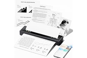 TATTMUSE stampante portatile A4 stampante termica A4 compatibile con telefono e laptop, piccola e senza fili