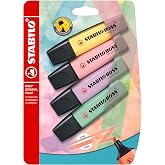 STABILO - marker - BOSS ORIGINAL Pastel | pack of 4, creamy yellow, pink blush, violet breeze, pinch of mint