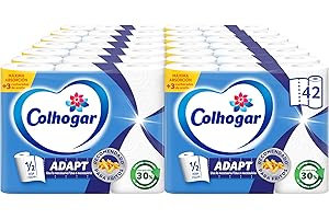 Colhogar Adapt 14x3 - Papel Cocina con Precorte de Media Hoja - 42 Rollos