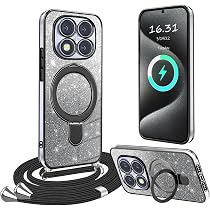 Xylota Cover con Cordino per Xiaomi Redmi Note 14 PRO 5G/Poco X7 5G, Aesthetic Leopardo Disegni Custodia con Collana Regolabile Tracolla Laccio