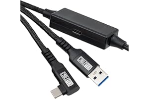 CABLETEX Link Kabel mit Ladefunktion 5M, kompatibel mit Meta Quest 3/3S, Oculus Quest 2/Pro, PICO 4 - USB 3.2 A auf USB C Kabel für SteamVR Virtual Reality Gaming PCVR
