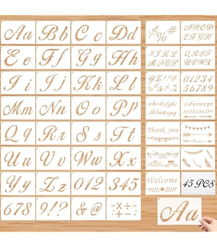 Jeu De Lettres Pochoirs Alphabet Aluminium Ajouré 100 Mm - Lettres Découpe Précises