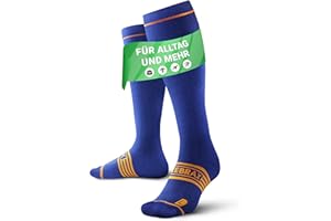ZEBRAX® Kompressionsstrümpfe Damen & Herren [Gr. 35-47] zur Förderung der Performance I Gepolsterte Stützstrümpfe für schmerzfreies Joggen uvm. I Atmungsaktive Kompressionsstrümpfe Herren