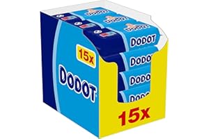 Dodot Reinigungstücher für Babys, 15 Packungen mit 64 Stück, 960 Tücher