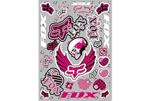 CMR DESIGN CO Kit DE Pegatinas DE Fox Pegatinas DE Motocicleta PATROCINADORES COMPATIBLES para Casco Honda Yamaha KTM Cross Enduro (23)