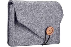 ProCase Felt Aufbewahrungskoffer Tasche, Portable Travel Electronics Zubehör Organizer Tasche für MacBook Laptop Maus Power Adapter Kabel Power Bank Handy Zubehör Ladegerät SSD HHD (Grau)