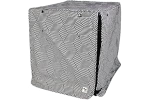 Rough Gem 30-inch Dog Crate Cover, Molly Mutt Medium Kennel Cover Measures 30” x 21” x 24”, Two Panel Doors Roll Up, Made from Machine-Washable 100% Cotton That is Durable, Breathable & Pre-Shrunk