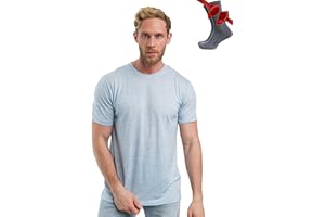 Merino.tech Camiseta Lana Merino Hombre — 100% orgánica de Lana Merino Camiseta Interior Hombre Capa Merino Base Layer