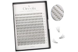 Oreola 20D Individuel Lashes Cluster 0.07C Curl 8-15mm Cils Individuels, Natural Style Faux Mink Lashes Cluster für DIY Extensions de Cils Individuels à la Maison, Augmenter le Volume des Cils