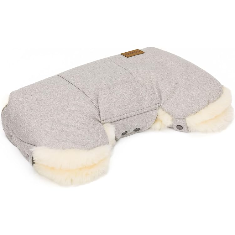 Produktbild von Fillikid Kinderwagen-Handwärmer Nyby, Schwarz, Mit Lammfell, Kinderwagenmuff