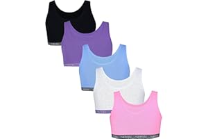 TupTam Reggiseni Sportivi da Ragazza Top Pacco da 5