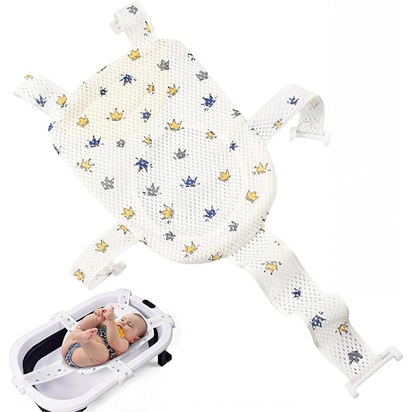 Supporto Per Bagnetto Neonato Regolabile - Cuscino Rete Con Fibbie Di Sicurezza, Rosa - Foto 4