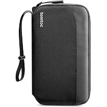 Étui Passeport Famille Tomtoc - 4 Passeports + 4 Cartes, Protection RFID, Porte-carte SIM, Compartiment AirTag