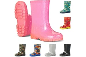 JUJU Factory Warehouse Wellies for Kids | Waterproof Childrens Welly Boots | Easy Pull On Style | Durable and Comfy Materials