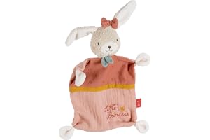 Fehn Princess Rabbit - Lekkamrat och Gosedjur i Ekologisk Bomull (kbA) - Med Broderad Individuell Slogan - För Spädbarn och Småbarn Från 0+ Månader