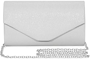 BAIGIO Pochette élégante pour femme, sac de soirée, sac de mariée avec chaîne amovible, sac à main formel pour mariage, fête et soirée.