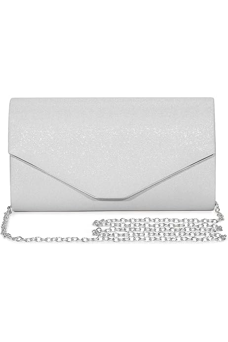 Bolso Plateado Bolso De Fiesta Con Cadena Larcenciel Clutch