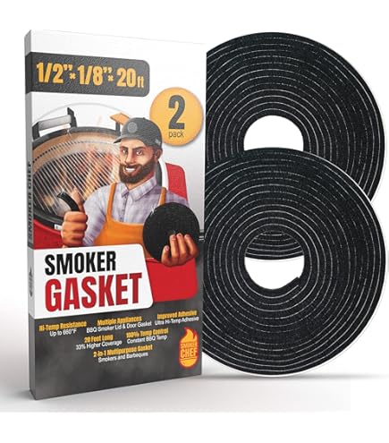 LavaLock Guarnizione Adesiva Per Barbecue E Affumicatore - Alta Temperatura, 1/2 X 1/4 X 15 Piedi (4,6m), Grigia