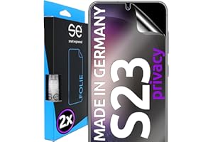 SMART ENGINEERED Folia ochronna 3D do Samsung Galaxy S23 Privacy [2 sztuki | inteligentna inżynieria] - Odporna na szpiegowską obudowę, nie szkło hartowane, ale folia ochronna TPU, Anti-spy