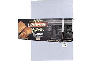 PREMIUM PENGUIN Delaviuda Turron Blando Turron Blando - Turron de almendra suave (2 unidades) - Turron Blando con Almendras Calidad Suprema con bolsa de almacenamiento rápido de pingüino premium