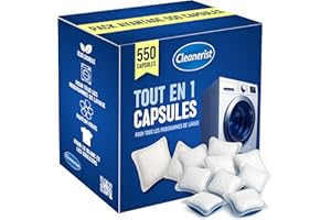 DIE SEIFENBLASE Cleanerist - Lessive en capsules tout-en-1 – 550 lavages (550 pods / 10 kg) – lessive universelle pour blanc, couleurs et linge clair – poudre soluble rapide – parfum frais